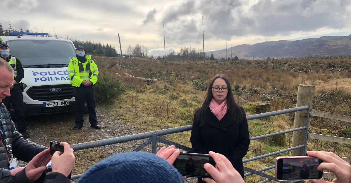 Detective superintendent Suzanne Chow, of the major investigation team, at the search site near Auchenbreck.