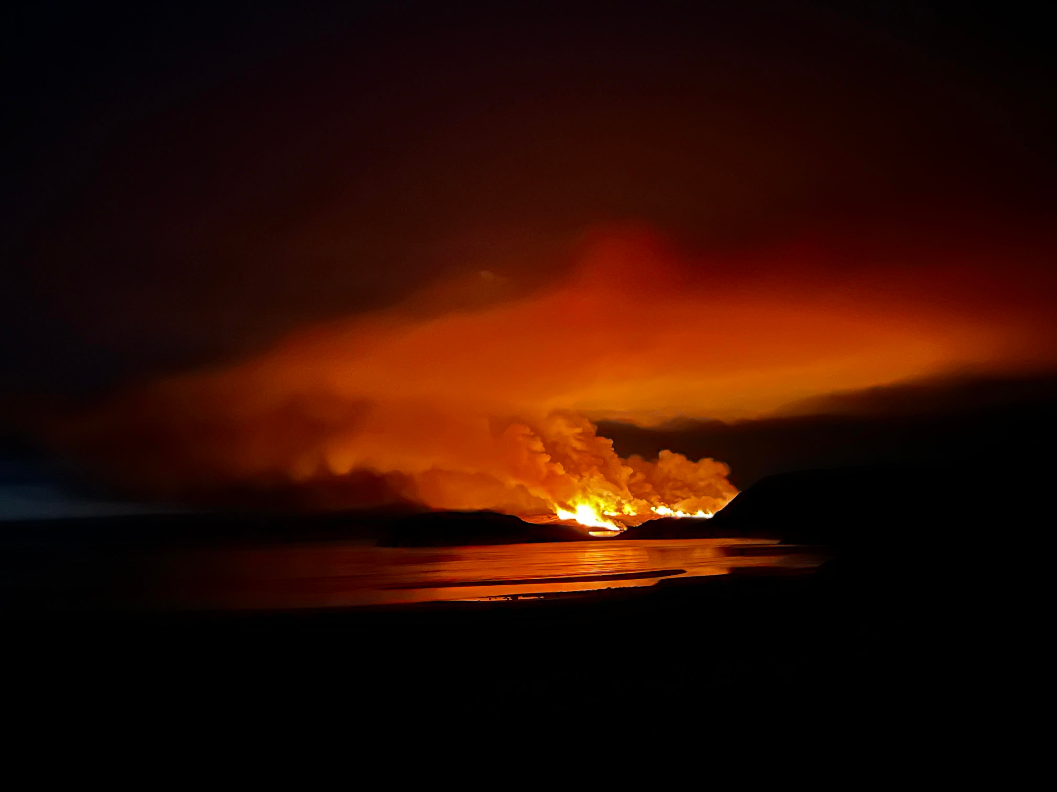 Gruinard Island, known as Anthrax Island, on fire on Saturday, March 27.