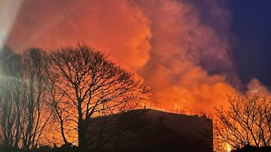 Firefighters tackle huge gorse blaze in Invergordon on Sunday evening