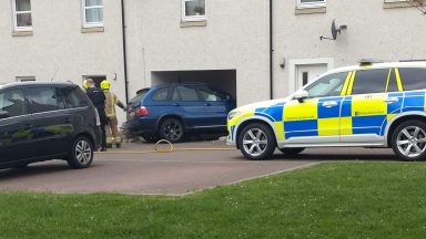 Car ploughs into side of house on Clarimalt Drive, Kirkcaldy, sparking emergency response