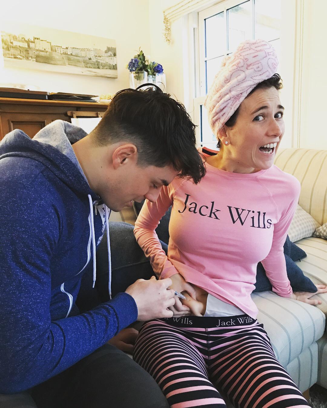 Husband Sam gave Olivia her injections prior to their fertility treatment