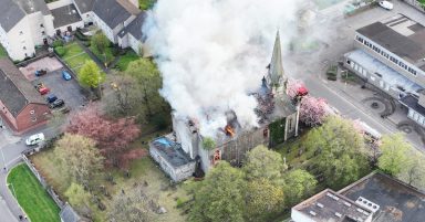 Owner ‘devastated’ after St Andrew’s Church in Alexandria engulfed in catastrophic fire