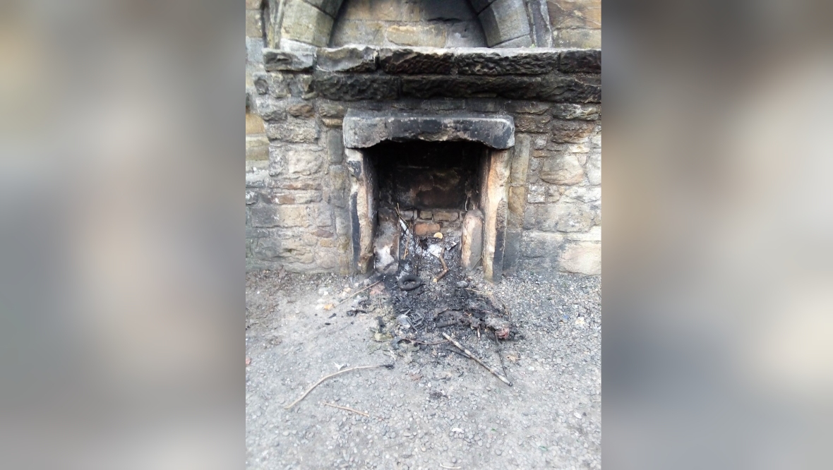 Wheelie bin fire leaves historic Kilwinning Abbey ruins ‘irreversibly damaged’ as police launch appeal