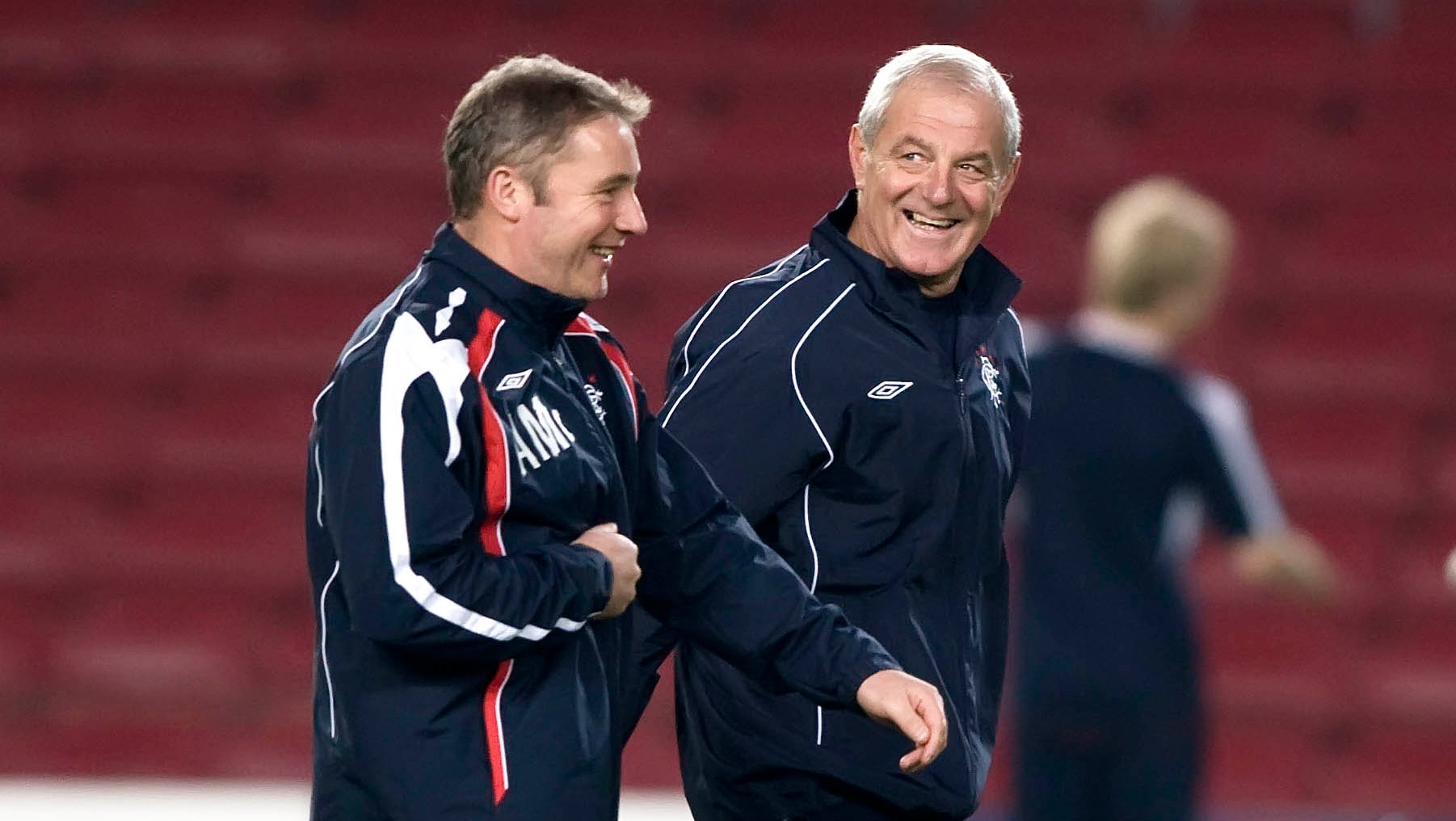 Walter Smith and assistant Ally McCoist ahead of their clash with Barcelona.