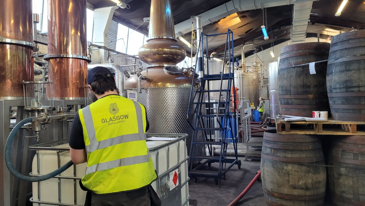 Working from home wasn't an option for many staff at Glasgow Distillery.