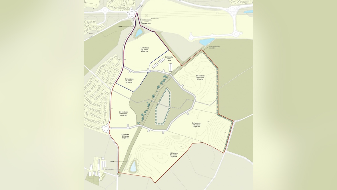 Plans for major new residential and retail development in East Kilbride