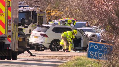 Four children and two adults in hospital following multiple vehicle crash in Banchory, Aberdeenshire