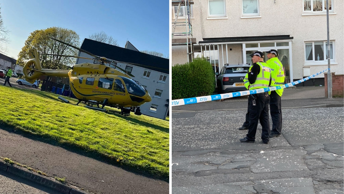 Man arrested after Irvine murder bid leaves two in hospital