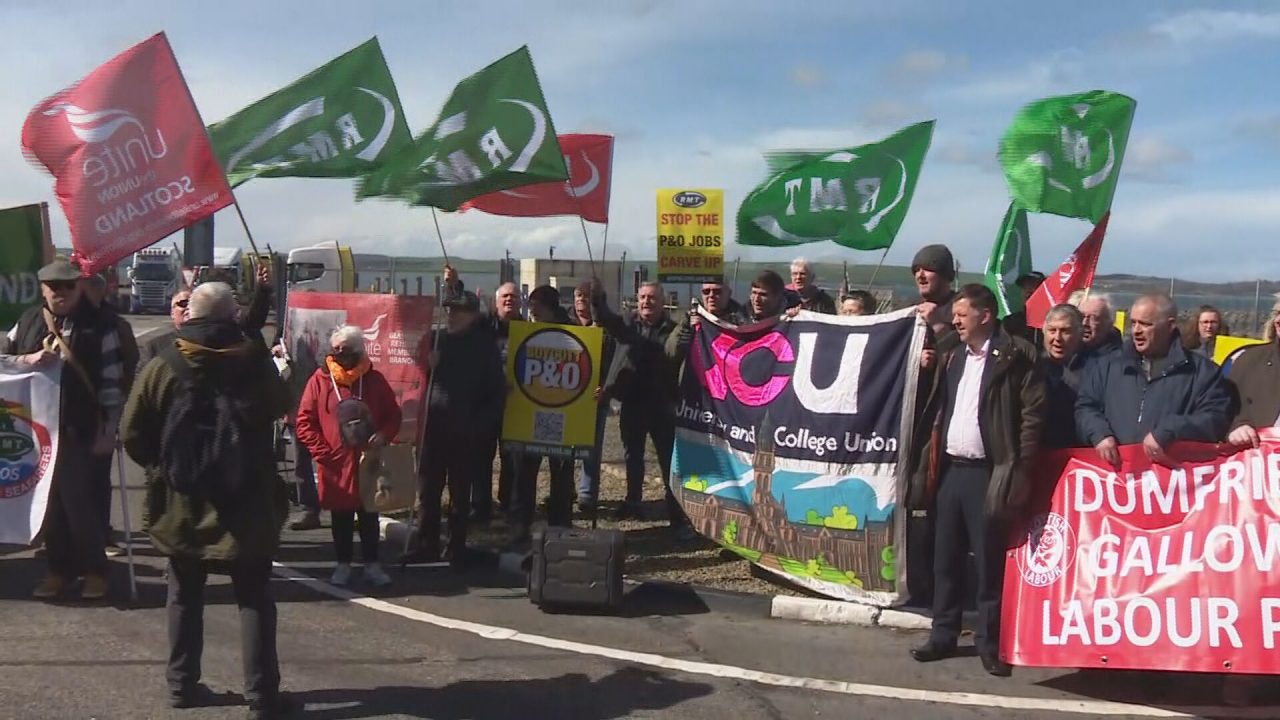 RMT workers to block Cairnryan port in protest against P&O Ferries on Friday, April 29