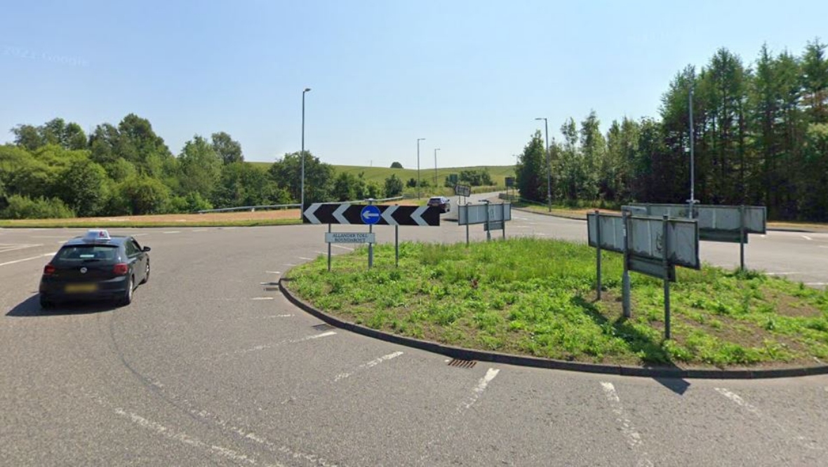 Man fighting for life after one-car crash at the Allander Toll roundabout, near Balmore Road