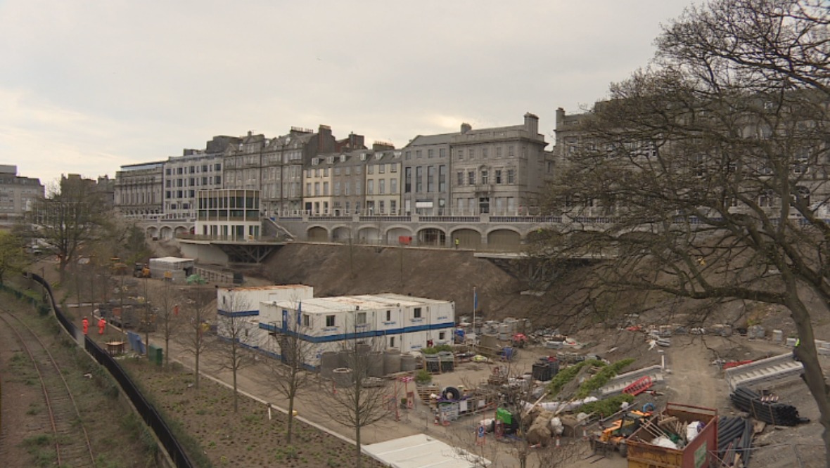 An image of Union Terrace Gardens taken by STV News the day before the 'soft' reopening.