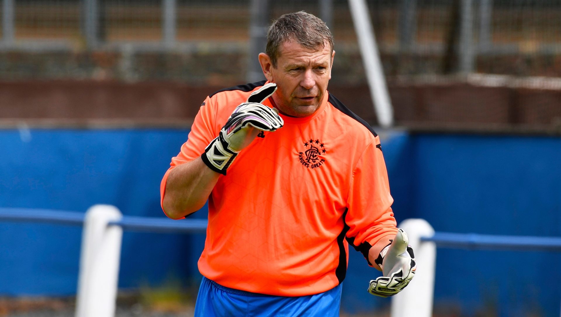 Goram in 2018 at a Celtic v Rangers Old Firm all stars charity match. 