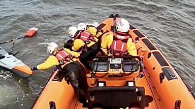 Capsized kayaker rescued from Firth of Forth after being spotted by member of public