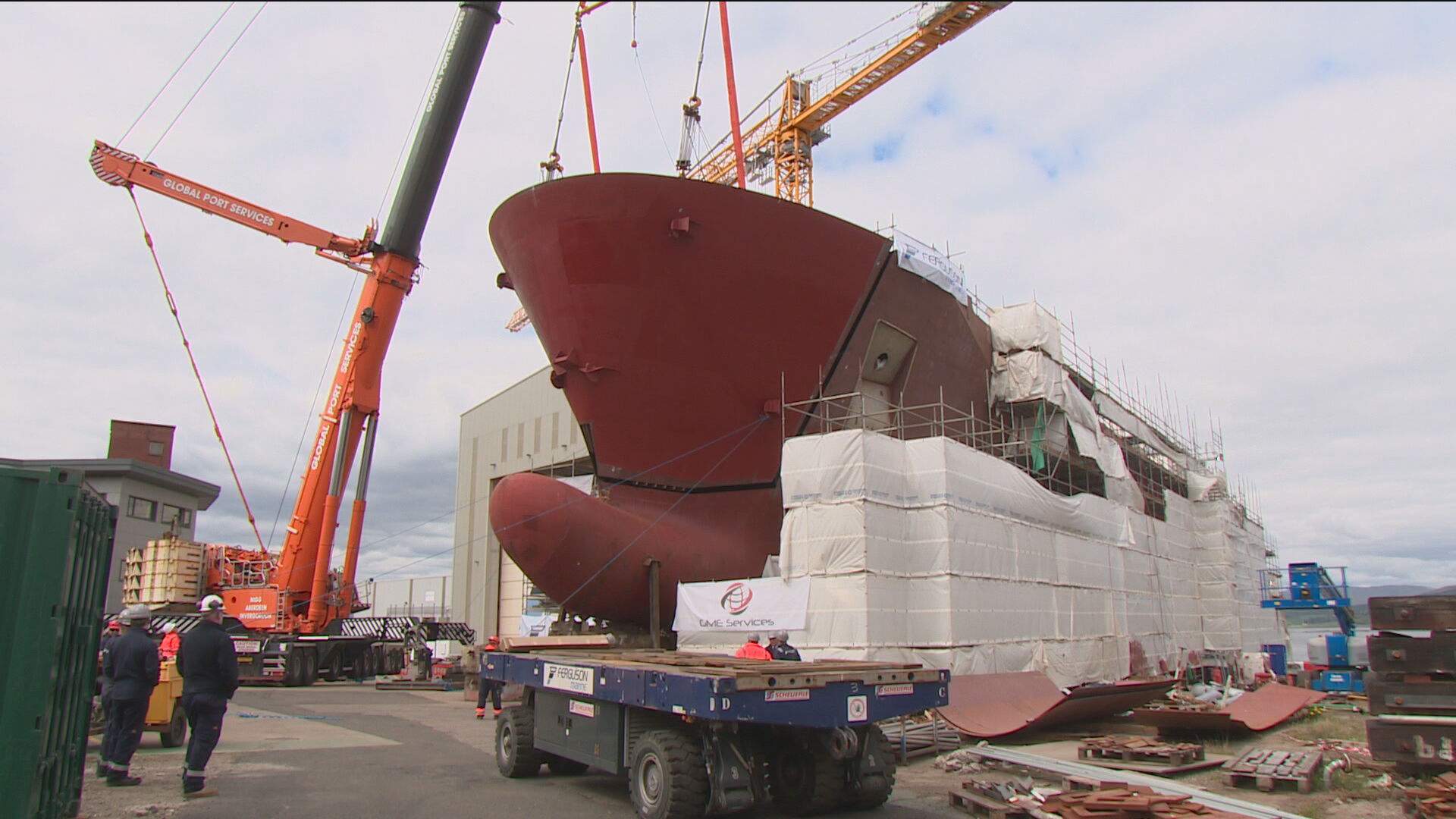 The new CalMac ferries are two-and-a-half years behind schedule.