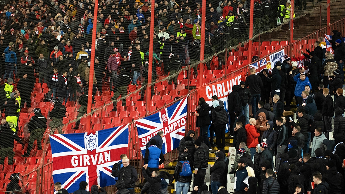 Rangers handed £29,000 fine over fans’ behaviour at Red Star Belgrade