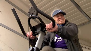 Harry Racionzer is 90-years-old and cycling 90 miles in Dundee City Square
