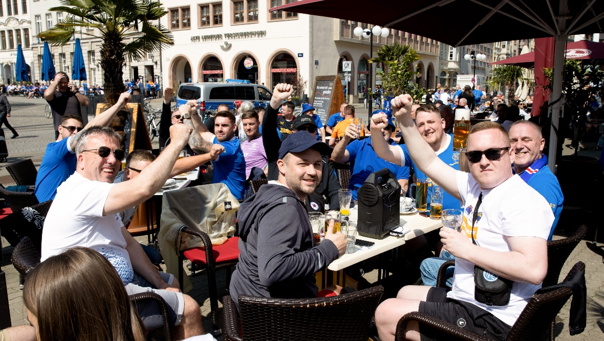 Fans have been soaking up the German sun. 