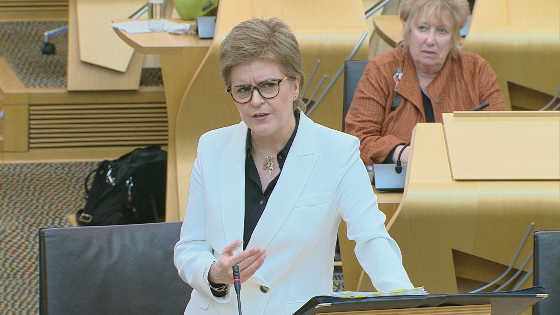 The First Minister rejected the claims made by Sarwar. (Scottish Parliament TV)