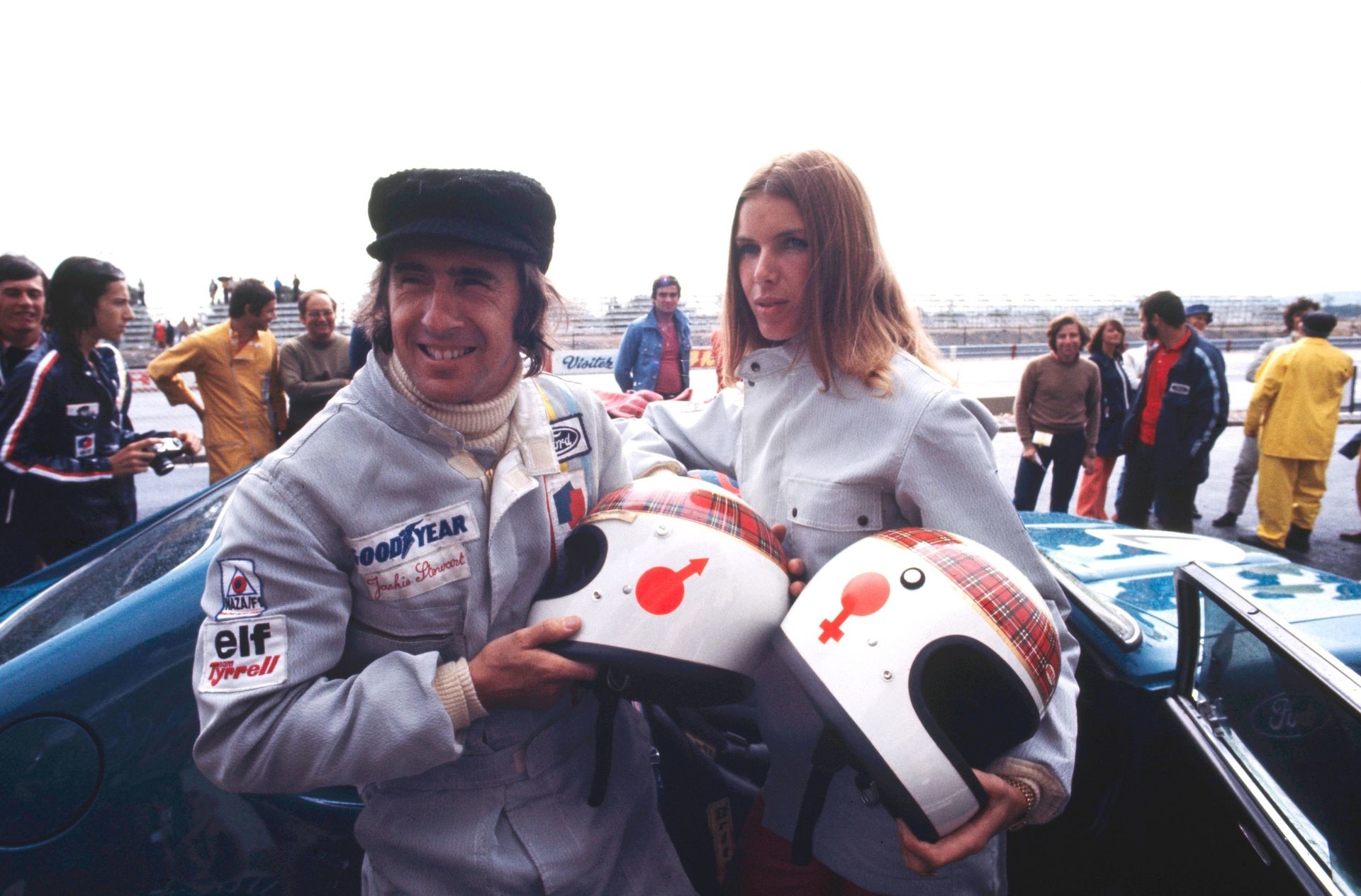 Jackie and Helen on a circuit in France in 1972.