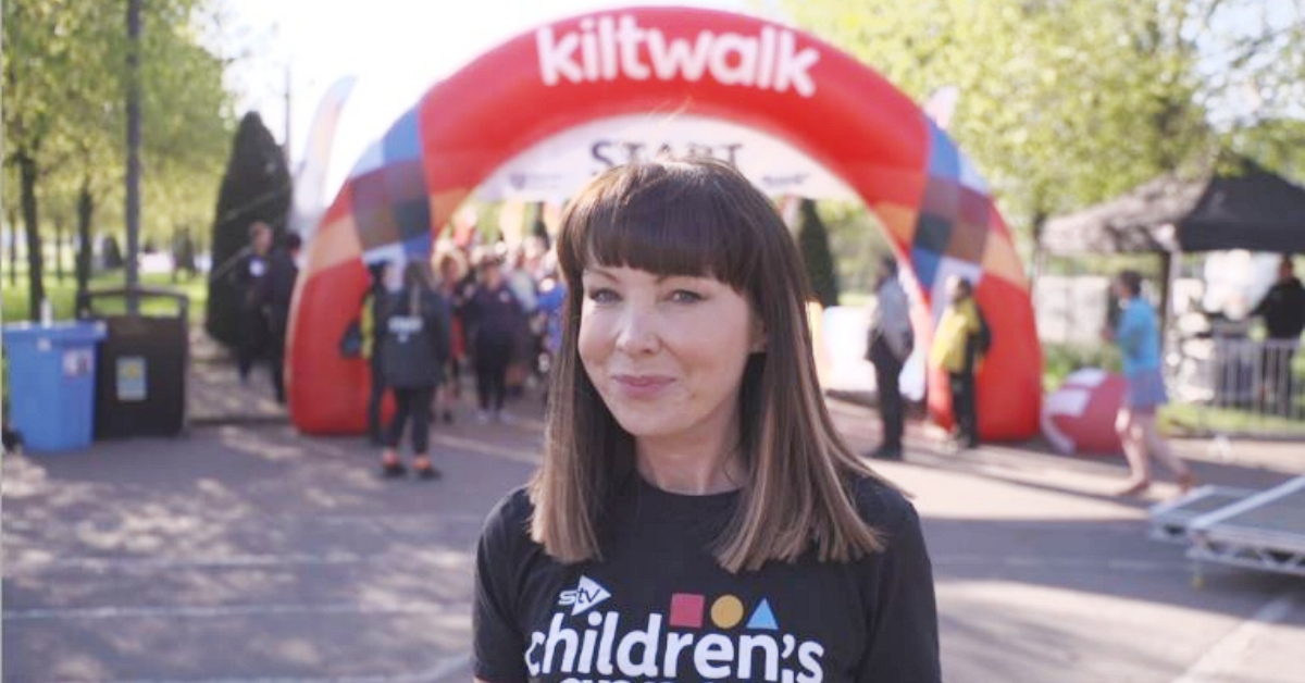 STV's Laura Boyd at the Glasgow Kiltwalk.