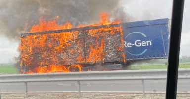 Edinburgh City Bypass locked down after lorry trailer bursts into flames