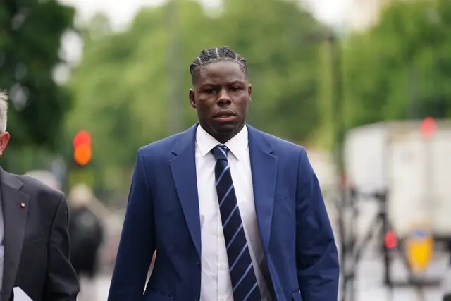 Zouma arrived at court accompanied by several security guards.