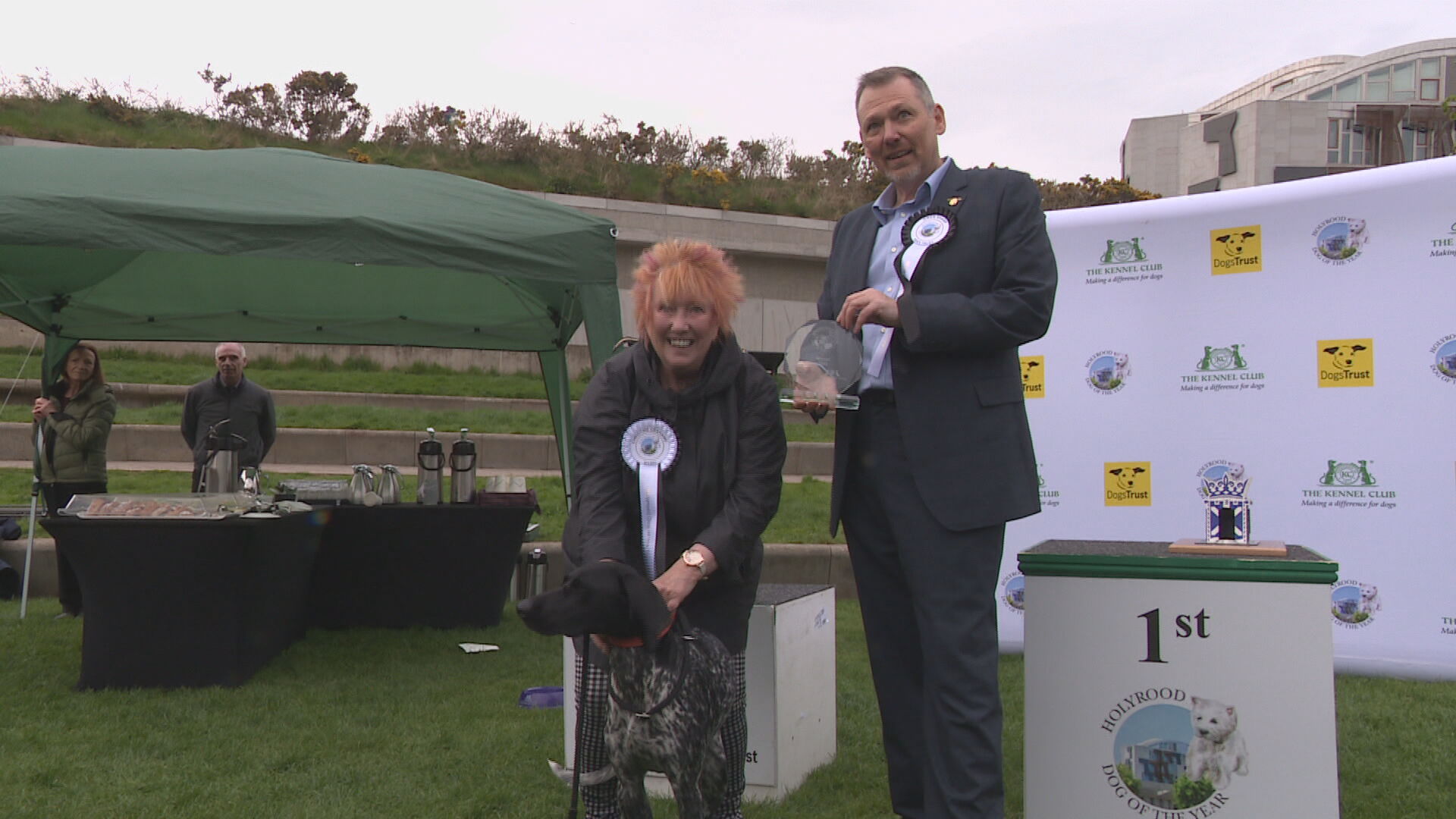 Christine Grahame took the top spot with German short-haired Pointer Mabel. 