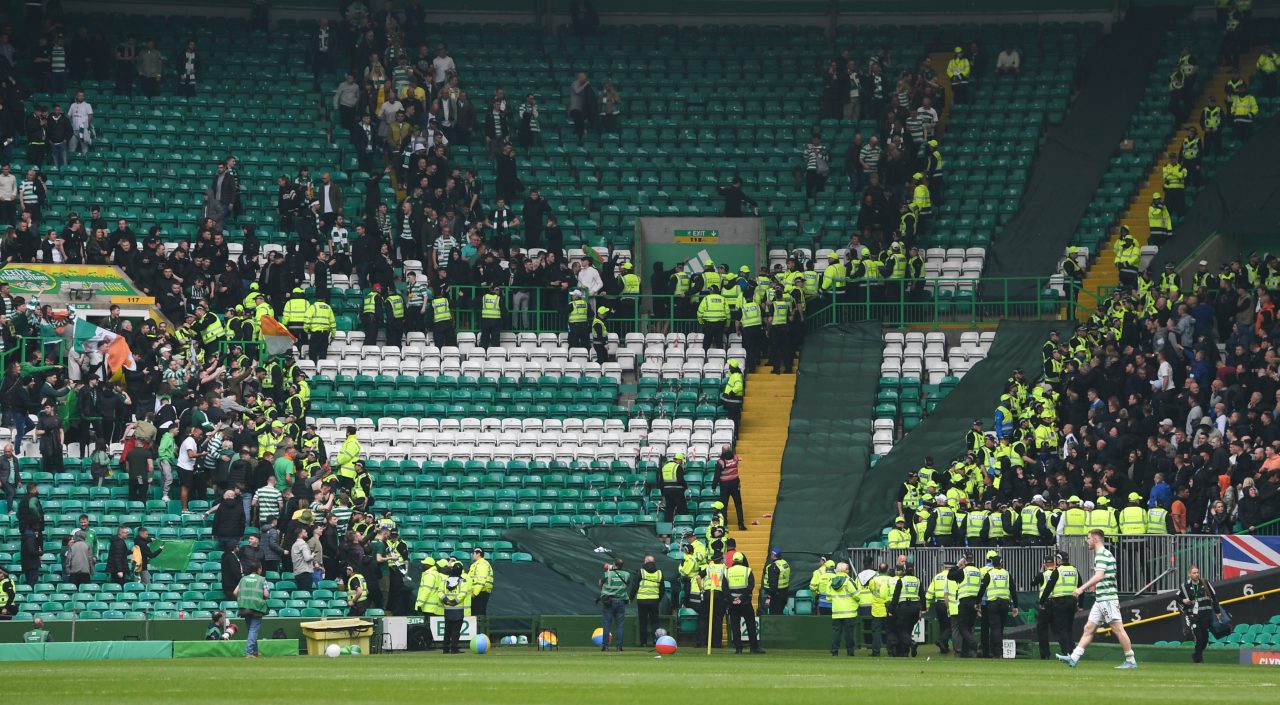 Police defend handling of Old Firm after ‘missiles thrown between fans’