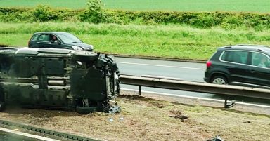 Emergency services shut down M8 in both directions after motorway crash near Edinburgh Airport