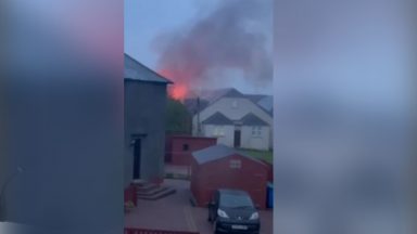 Fire crews tackle ‘well-developed’ blaze at derelict garage in Cardenden, Fife