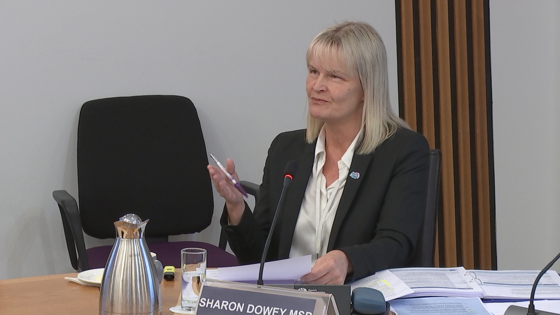 Scottish Conservative MSP Sharon Dowey asked if there was a 'last minute rush'. (Scottish Parliament TV)