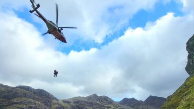 Woman taken to hospital in helicopter after fall during mountain walk