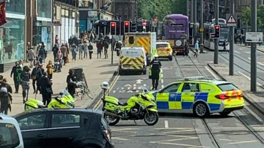 Edinburgh’s Princes Street reopens to traffic following collision between pedestrian and a bus