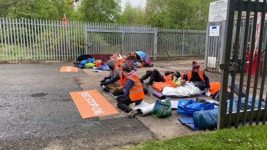 Just Stop Oil protestors block access to Nustar Clydebank oil terminal