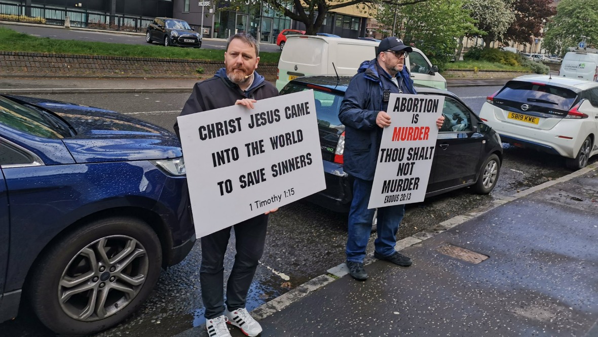 Anti-abortion protesters ‘outnumbered’ and ‘moved on’ from Glasgow’s Sandyford clinic by pro-choice campaigners