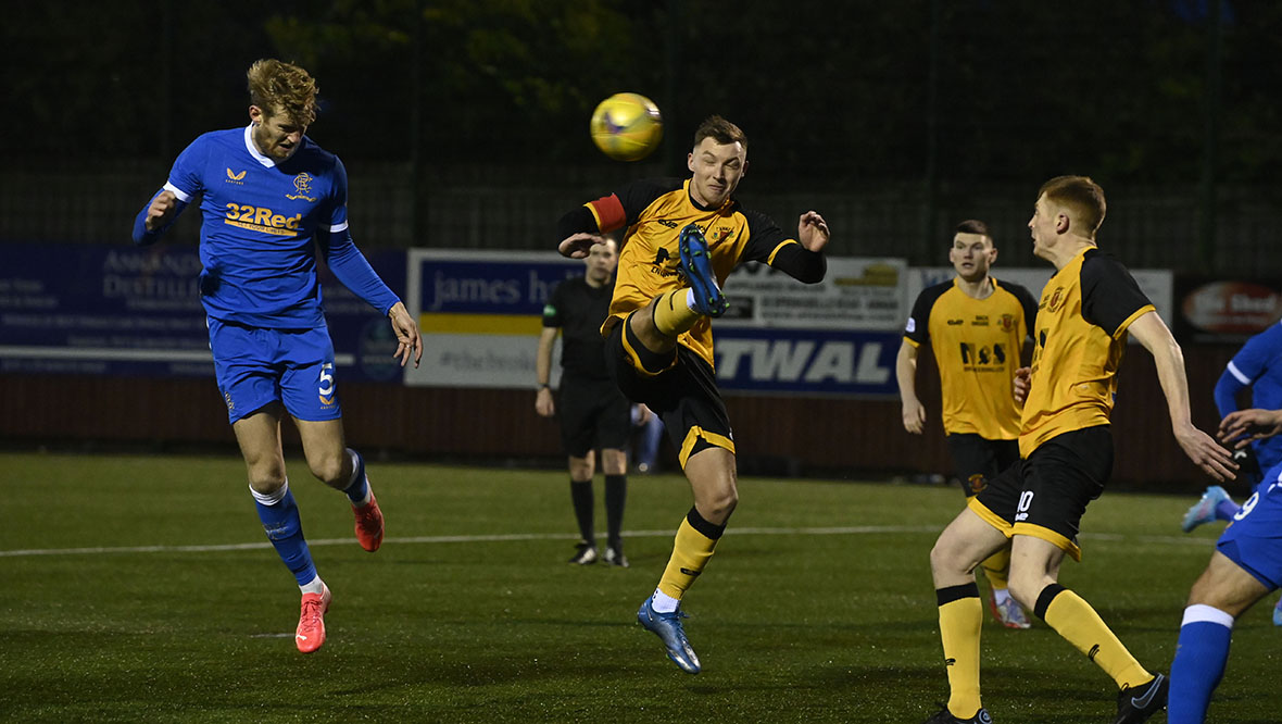 Filip Helander put Rangers ahead at Annan.