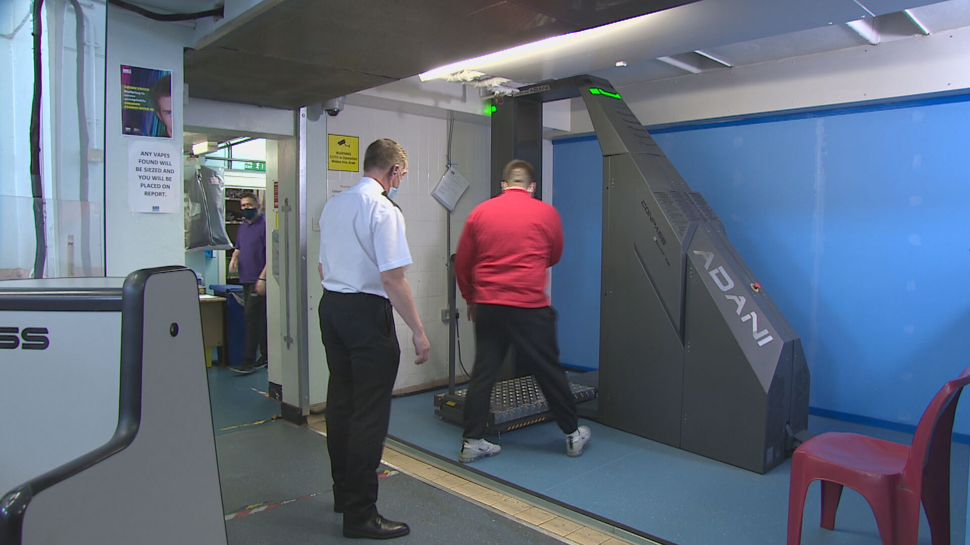 A high-definition full body scanner is in place at Barlinnie Prison.