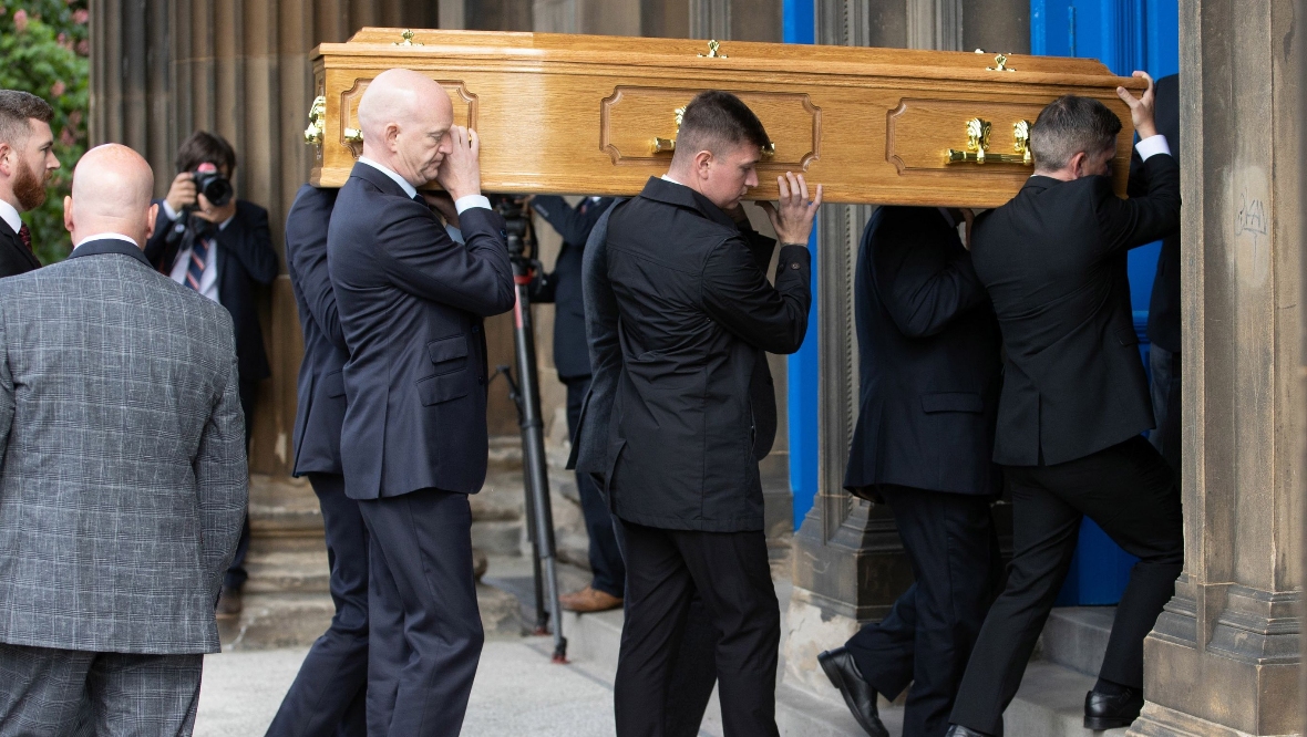 The hearse will pass at Ibrox at 12pm on Friday.