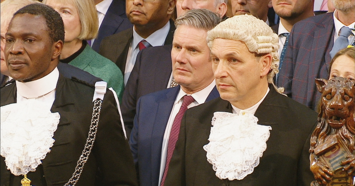 Labour leader Sir Keir Starmer during the Queen's Speech.