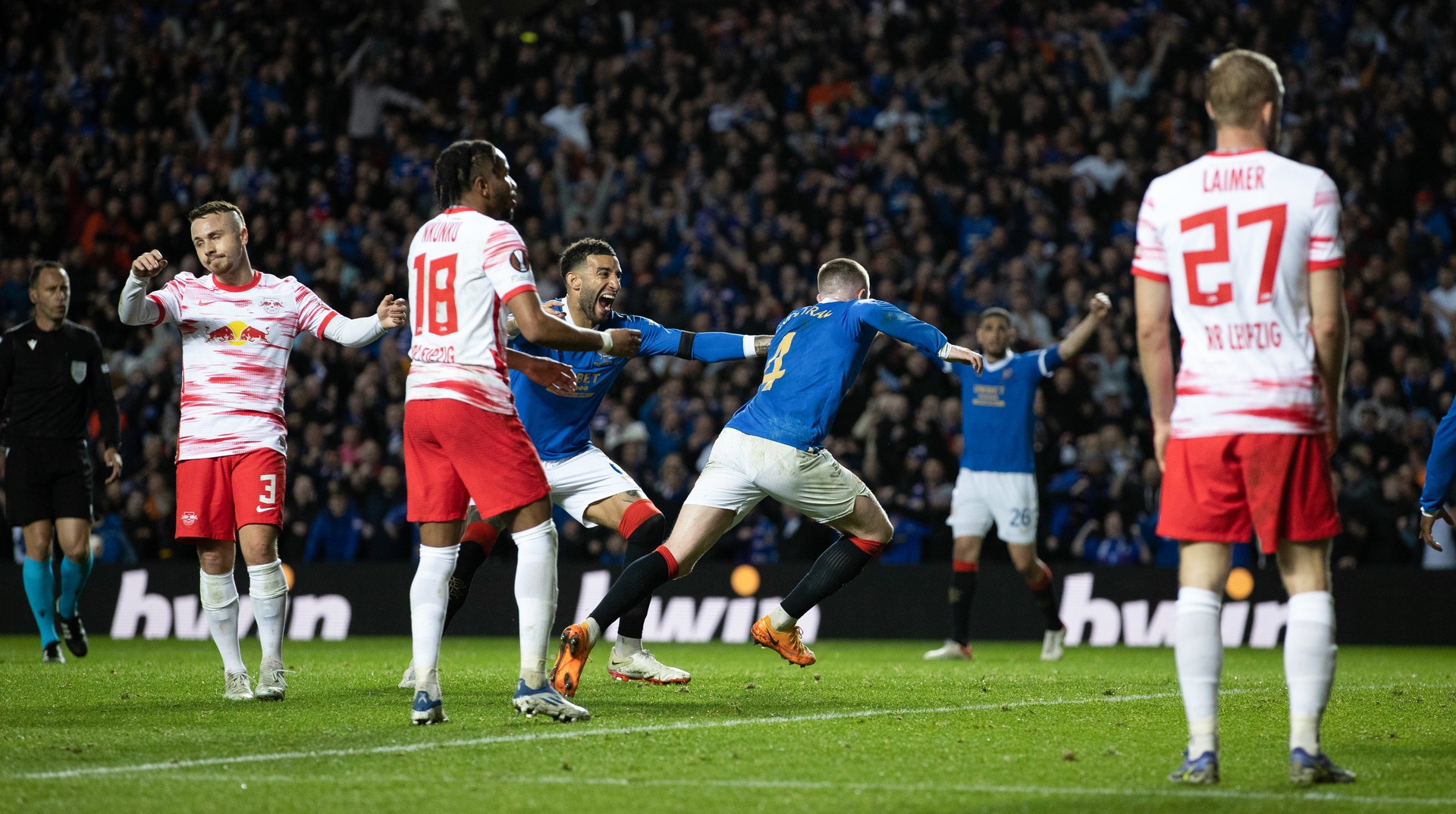 Rangers overwhelmed RB Leipzig at Ibrox to reach the final.