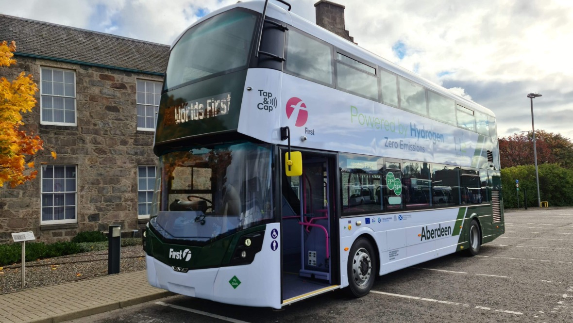 First Aberdeen's world's first Hydrogen Double Decker.