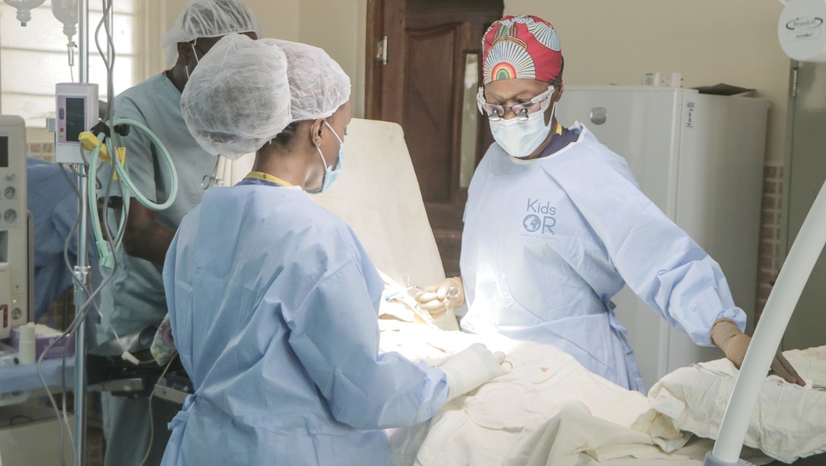 Dr Neema Kaseje has been training a team to use the operating room. 