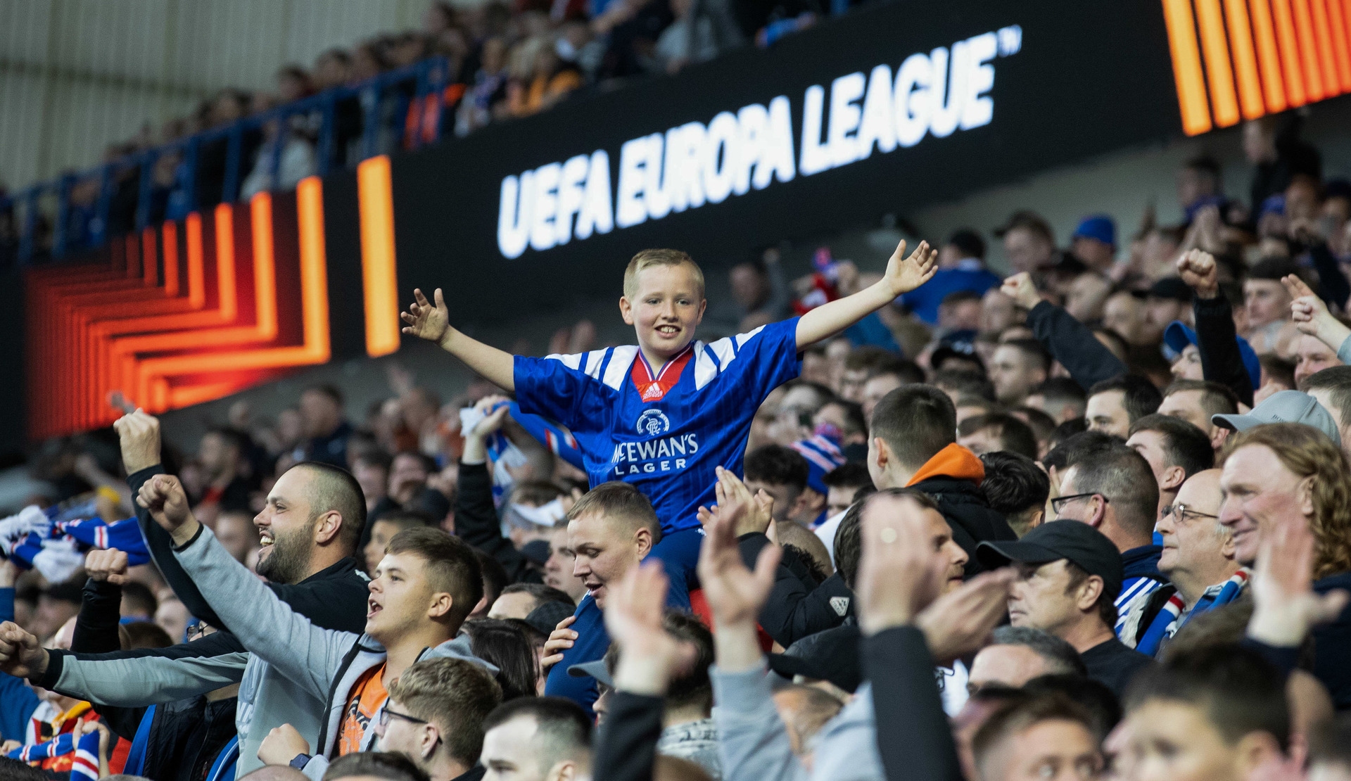 Rangers fans were loving it.