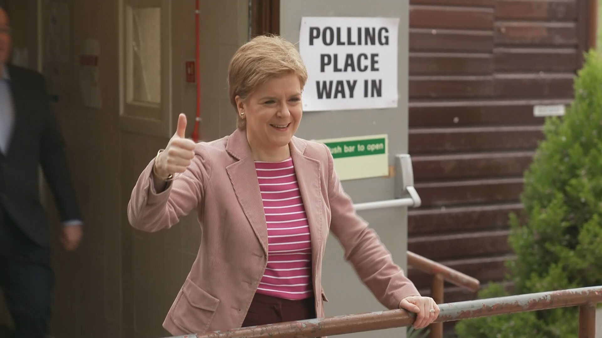 Thumbs up from Nicola Sturgeon.