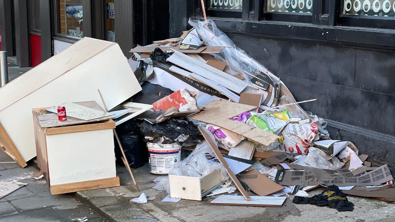 Glasgow café owners clearing rubbish from Govanhill street turned away from recycling centre