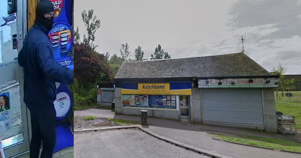 Glasgow police launch robbery appeal after shop worker threatened by man wearing balaclava