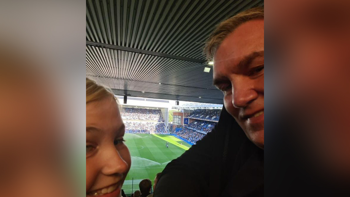 John Thomson and his daughter are travelling from Germany on a bus with Frankfurt fans.