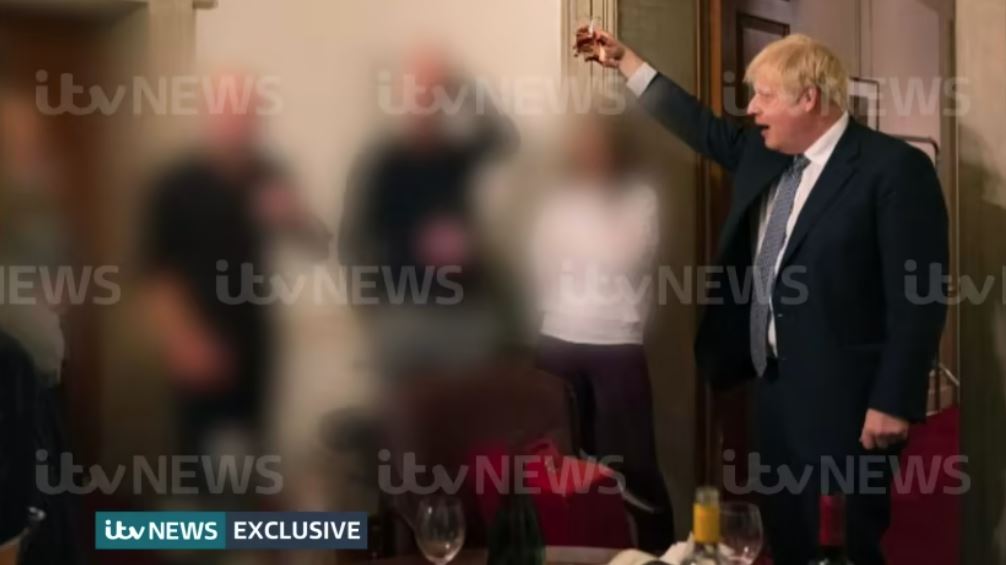 The Prime Minister was seen drinking at lockdown parties in exclusive photos published by ITV News.