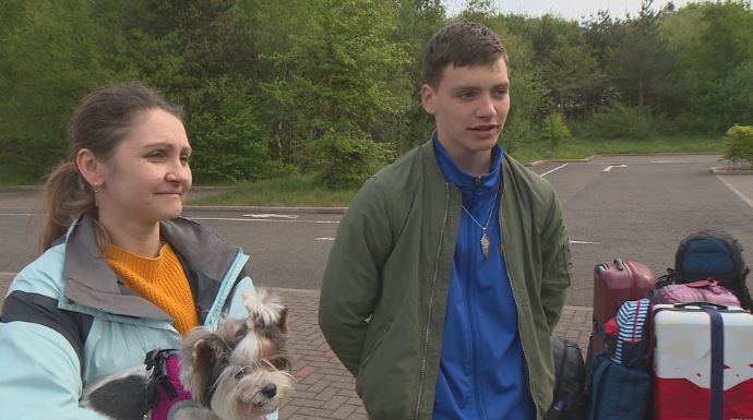 Daniel Dovgal and mum Iryna hope to build a new life in Scotland.