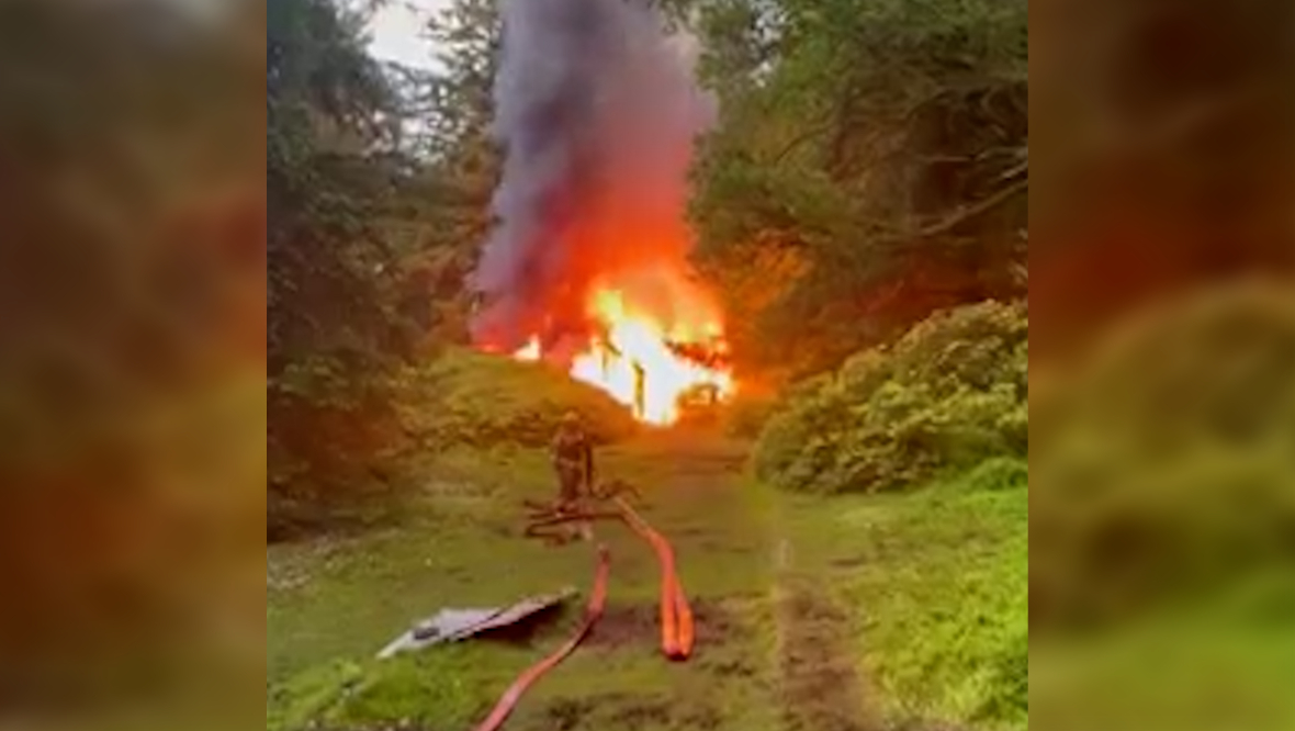 Fire crews extinguish derelict building blaze on Inchconnachan Island